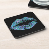 Multicolor Glitter Lips #6 Drankjes Onderzetter (Linkerzijde)