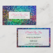 Multicolor Glitter Textuur Visitekaartje (Voorkant / Achterkant)
