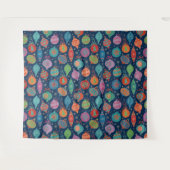 Multicolor Gold-kerstboomdecortiepatroon Wandkleed (Voorkant (horizontaal))