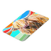 Multicolor grappige koe magneet (Linkerzijde)