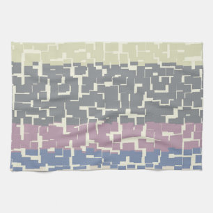 Multicolor Green/Grey/Beige/Roze/Paars/Blauw Theedoek