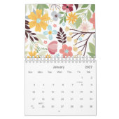 Multicolor Hand getrokken Bloemen 2026 Kalender (Jan 2027)