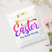 Multicolor Happy Pasen Bedankzakje (Gezegeld)