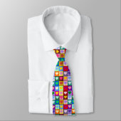 Multicolor Heart Squares Stropdas (Gebonden)