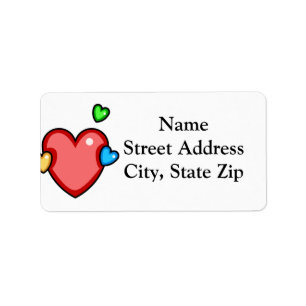 Multicolor Hearts Etiket