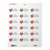 Multicolor Hearts Etiket (Full Sheet)
