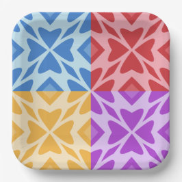 Multicolor Hearts voor Valentijnsdag Party Papieren Bordje