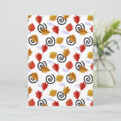 Multicolor Herfst Geographic Leaves Kaart (Staand voorkant)