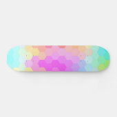 Multicolor hexagonal Seamless Patroon Skateboard (Horizontaal)