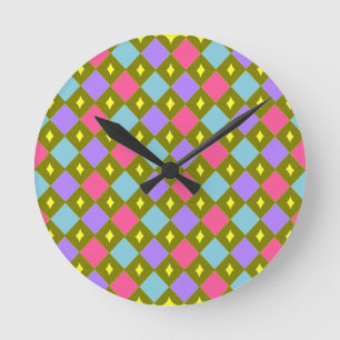 Multicolor Honeycomb Creëer Uw eigen wandklok Ronde Klok