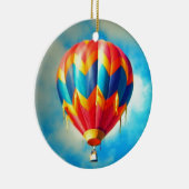 Multicolor Hot Air-ballon Keramisch Ornament (Rechts)