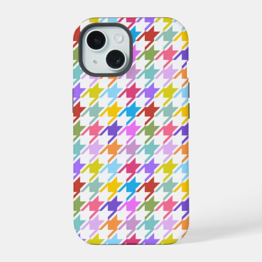 Multicolor Houndstooth+Motif blanc (Verso)