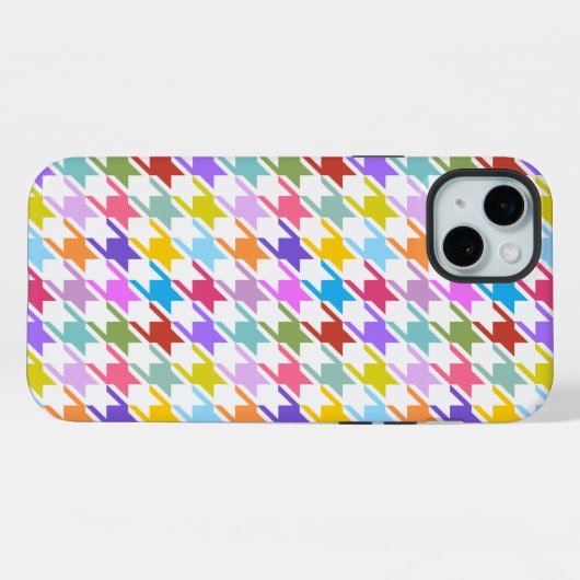 Multicolor Houndstooth+Motif blanc (Verso Horizontal)