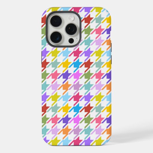 Multicolor Houndstooth+Motif blanc (Verso)