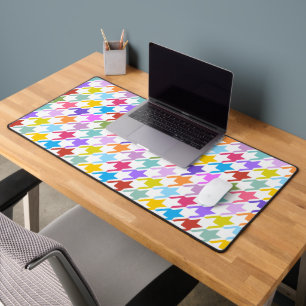 Multicolor Houndstooth+Motif blanc