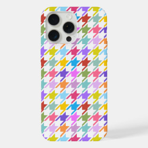 Multicolor Houndstooth+Motif blanc