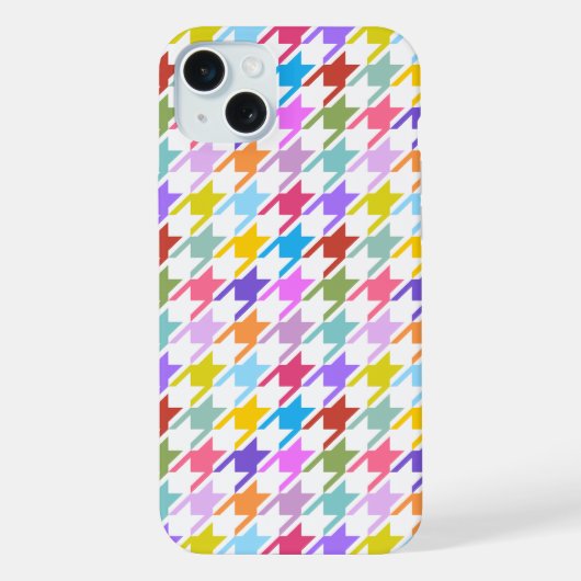 Multicolor Houndstooth+Motif blanc (Verso)