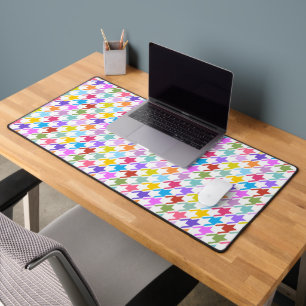 Multicolor Houndstooth+Motif Rpt blanc