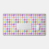 Multicolor Houndstooth+Motif Rpt blanc (Clavier et souris)