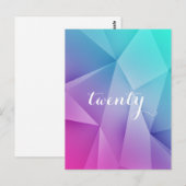 Multicolor Jewel Tones Table Number Briefkaart (Voorkant / Achterkant)