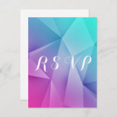 Multicolor Jewel Tones Wedding RSVP Briefkaart (Voorkant / Achterkant)