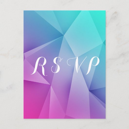 Multicolor Jewel Tones Wedding RSVP Briefkaart (Voorkant)
