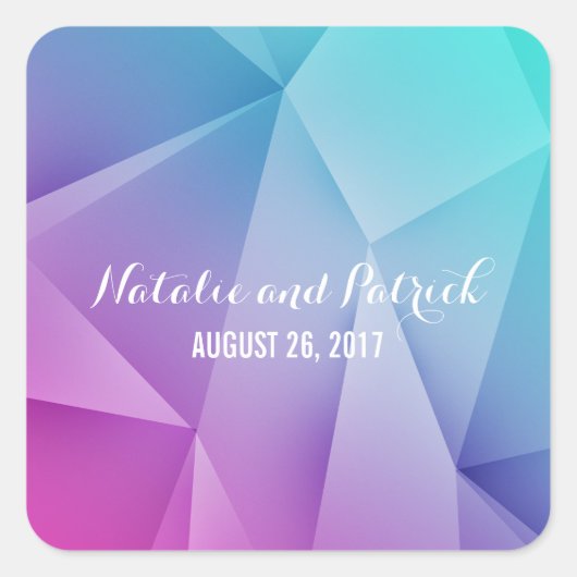 Multicolor Jewel Tones Wedding Stickers (Voorkant)