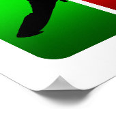 Multicolor Karate Emblem Poster (Hoek)