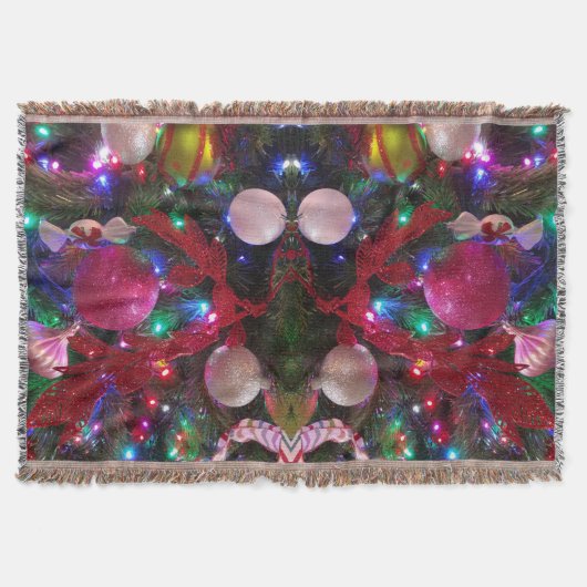 Multicolor kerstboom kleurige feestdag deken (Voorkant)