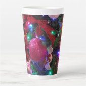 Multicolor kerstboom kleurige feestdag latte mok (Voorkant)