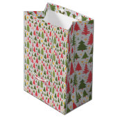 Multicolor kerstboom medium cadeauzakje (Voorkant Gekanteld)
