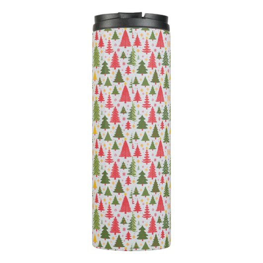 Multicolor kerstboom thermosbeker (Achterkant)