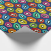 Multicolor Kiwi Pattern Cadeaupapier (Hoek)