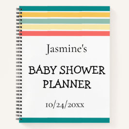 Multicolor Laten we het Baby shower van Beachy hal Notitieboek