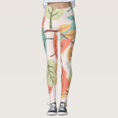 Multicolor Leaves Leggings (Voorkant)