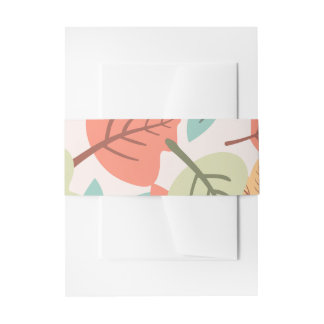 Multicolor Leaves Paper Uitnodigingen Wikkel