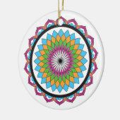 Multicolor Lotus Keramisch Ornament (Links)