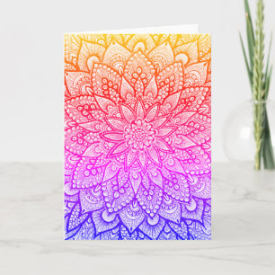 Multicolor Mandala Ontwerp Originele Kunst Kaart