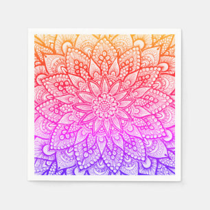 Multicolor Mandala Ontwerp Originele Kunst Servet