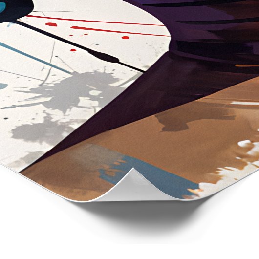 Multicolor Moderne Kunst Boeddha Poster (Hoek)