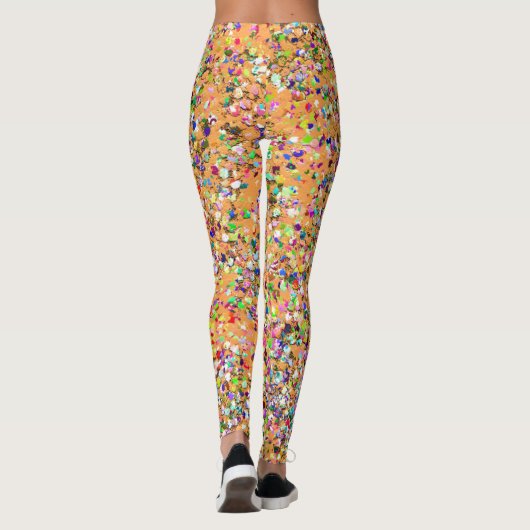 Multicolor Mosaic Modern Grit Glitter #9 Leggings (Achterkant)