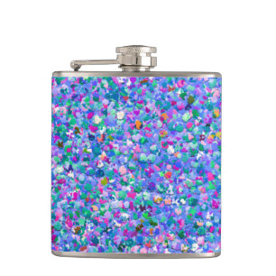 Multicolor Mosaic Modern Grit Glitter Heupfles