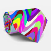 Multicolor mozaïekgolfpatroon #10 stropdas (Opgerold)