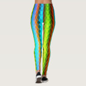 Multicolor Mozaïekpatroon Abstract Geometrisch Leggings (Achterkant)