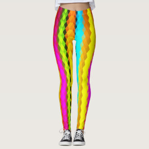 Multicolor Mozaïekpatroon Abstract Geometrisch Leggings