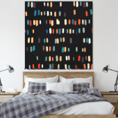Multicolor onregelmatige rechthoeken canvas afdruk (Insitu (Slaapkamer))