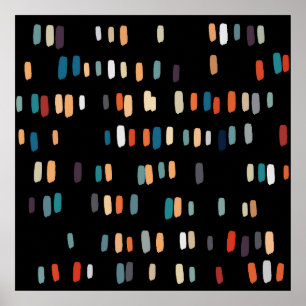 Multicolor onregelmatige rechthoeken poster