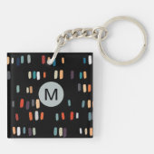 Multicolor onregelmatige rechthoeken sleutelhanger (Achterkant)