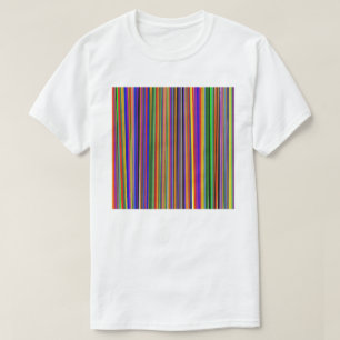 Multicolor ontwerp op witte T-shirt