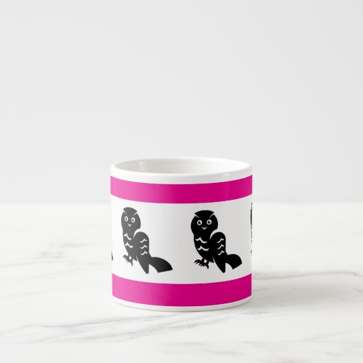 Multicolor Owl Espresso Mug (Devant)
